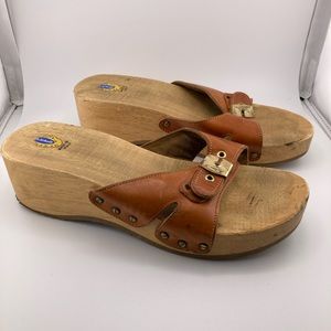 Vintage Dr School’s Wood Exercise Sandals Made in Italy